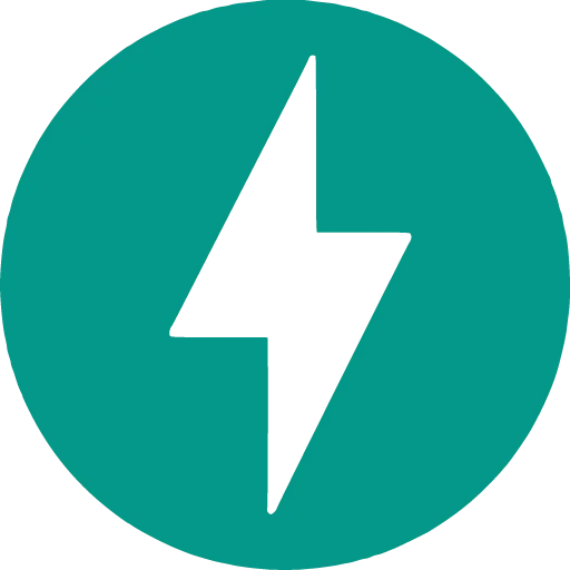 Symbolique d'une foudre verte dans un cercle blanc