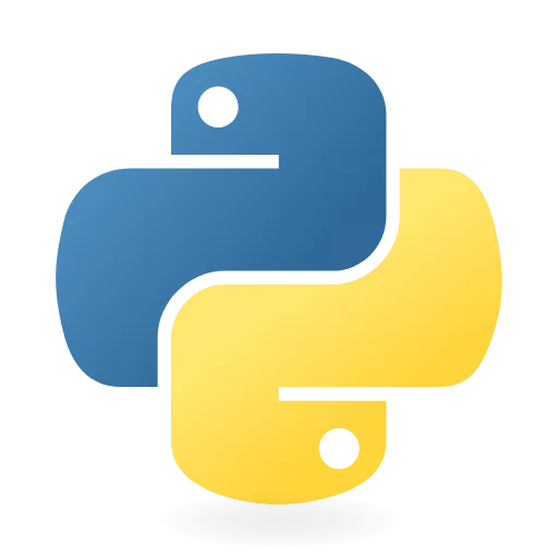 Logo bleu et jaune sur fond blanc